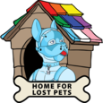 Home for Lost Pets Logo with generic Your Color Here to represent an many aspects of LGBTQ+