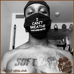 Eros' boy showing how ''I can't breath'' will forever be linked with police brutality. The juxtaposition of that phrase on a COVID-19 mask is palpable. <small>#BlackLivesMatter</small>