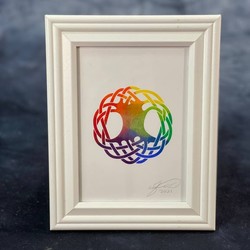 Gay pride celtic tree screen print and framed** $25